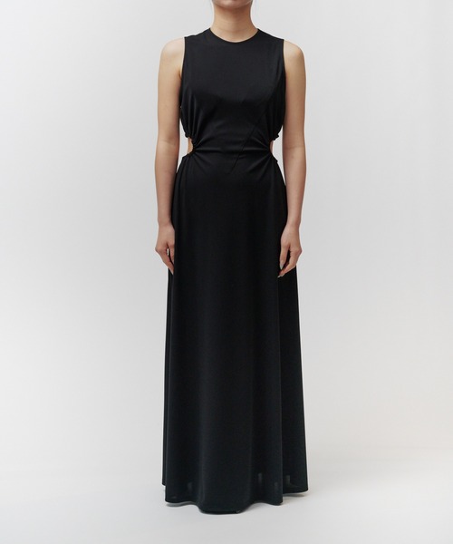 THINGS THAT MATTER(シングス ザット マター)の「CUTOUT JERSEY DRESS / カットアウト ジャージー ドレス(ワンピース・レディース・ブラック/チャコールグレー・FREE)」の9枚目の写真