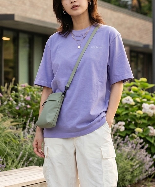 GRIP SWANY(グリップスワニー)の「【GSWCT0044】 W`S EMBROIDERYS/S TEE(Tシャツ/カットソー・レディース・ラベンダー/オートミール・L/M)」の1枚目の写真