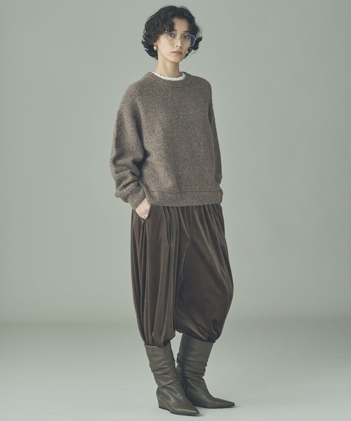Curensology(カレンソロジー)の「Curensology(カレンソロジー)/ベロアドロストパンツ(その他パンツ・レディース・ブラック/ダークブラウン/ネイビー・FREE)」の19枚目の写真