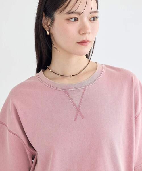 earth music&ecology(アースミュージックアンドエコロジー)の「ピグメント風Tシャツ(Tシャツ/カットソー・レディース・ピンク/ベージュ/チャコールグレー・FREE)」の22枚目の写真