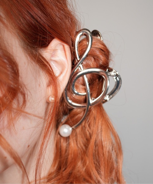 mページ⭐︎PORTRAY シルバーバレッタ セール】Port｜ポートのバレッタ/ヘアクリップ（シルバー/銀色系）通販