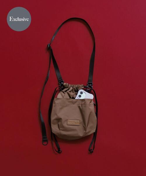 BAICYCLON by Bagjack(バイシクロン バイ バグジャック)の「BAICYCLON EXCLUSIVE DRAW STRING BAG(ショルダーバッグ・レディース・ブラック/ブラウン・FREE)」の2枚目の写真