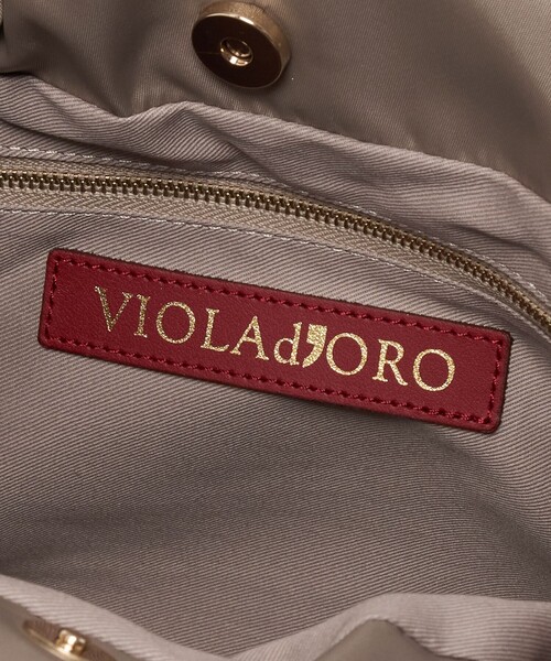 VIOLAd'ORO(ヴィオラドーロ)の「<VIOLAd’ORO>BIANCA ナイロン ベルト トートバッグ M(トートバッグ・レディース・ダークブラウン/レッド・FREE)」の15枚目の写真