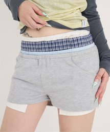 レイヤードスウェットショートパンツ