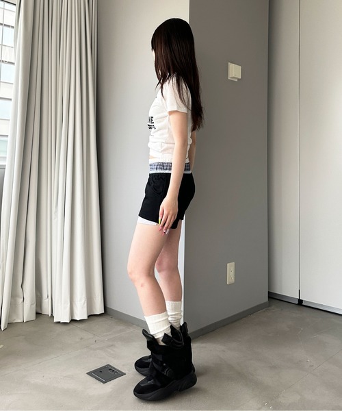 sedacle girl(セダクルガール)の「レイヤードスウェットショートパンツ(スウェットパンツ・レディース・ブラック/グレー・MEDIUM/SMALL)」の22枚目の写真