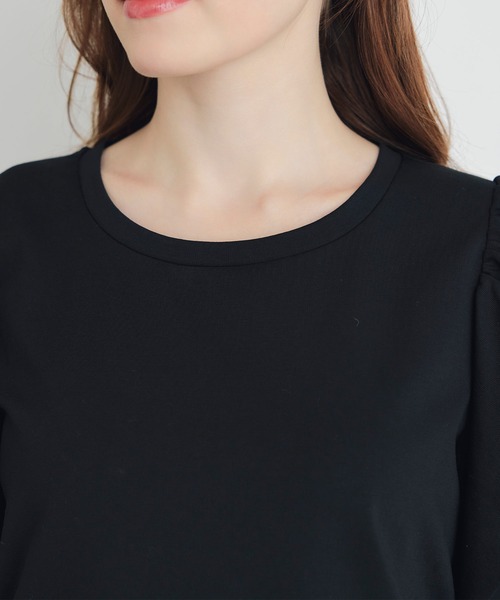 PICCIN PERLA（ピッチンペルラ）の「ギャザースリーブチュチュプルオーバー（Tシャツ/カットソー・レディース・オフホワイト/ブラック・M）」の17枚目の写真