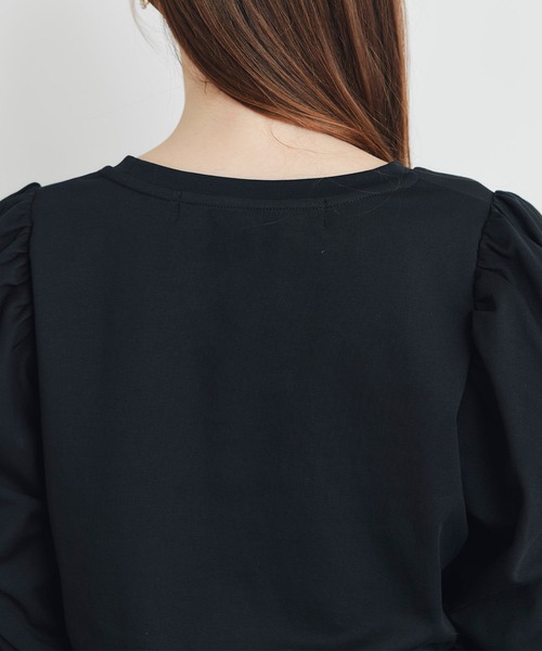 PICCIN PERLA（ピッチンペルラ）の「ギャザースリーブチュチュプルオーバー（Tシャツ/カットソー・レディース・オフホワイト/ブラック・M）」の18枚目の写真