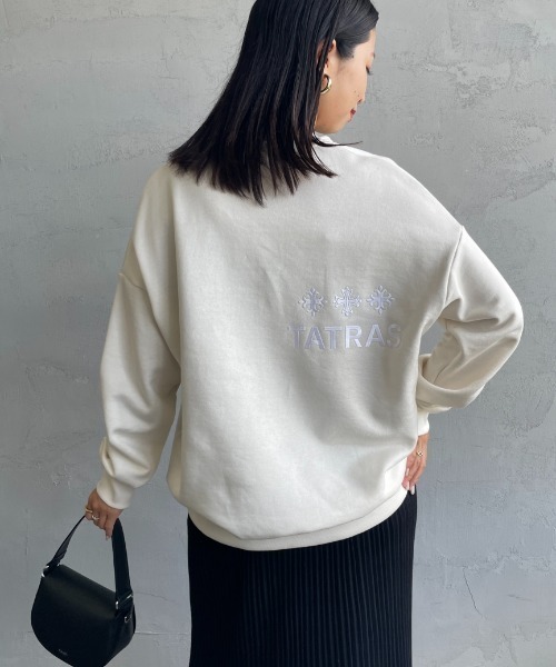 WEB先行予約】[TATRAS/タトラス] 別注 FITART ブランドロゴ刺繍クルー