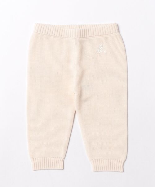 agnes b.(アニエスベー)の「ベビー "b." ロゴ コットン フルレングス パンツ(その他パンツ・キッズ・ホワイト・85/80/70)」の1枚目の写真