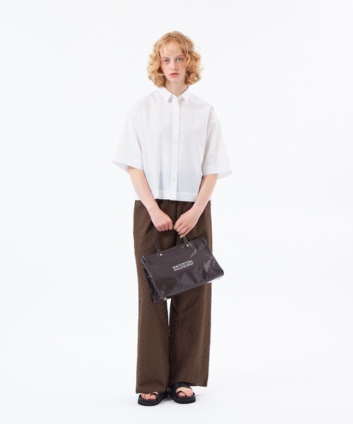 MACKINTOSH PHILOSOPHY(マッキントッシュ フィロソフィー)の「ハーフスリーブポプリンシャツ(シャツ/ブラウス・レディース・ブルー/オフホワイト・38/36)」の5枚目の写真