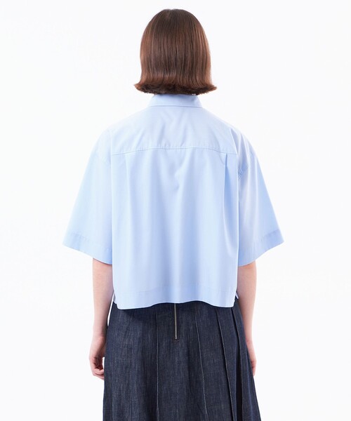 MACKINTOSH PHILOSOPHY(マッキントッシュ フィロソフィー)の「ハーフスリーブポプリンシャツ(シャツ/ブラウス・レディース・ブルー/オフホワイト・38/36)」の9枚目の写真