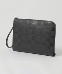 BLACK LABEL CRESTBRIDGE（ブラックレーベル・クレストブリッジ）の「エンボスチェックスクエアクラッチバッグ（ハンドバッグ・メンズ）」