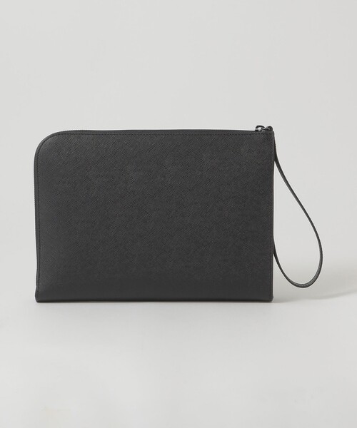 BLACK LABEL CRESTBRIDGE(ブラックレーベル・クレストブリッジ)の「エンボスチェックスクエアクラッチバッグ(ハンドバッグ・メンズ・ブラック・FREE)」の4枚目の写真