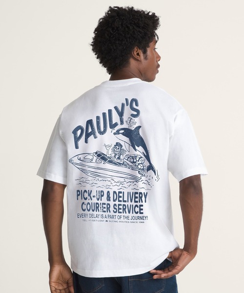 VANS(バンズ)の「PAULY'S DELIVERY Tシャツ / Pauly's Delivery SS Tee White VN000X27WHT1(Tシャツ/カットソー・メンズ・ホワイト・XX-LARGE/MEDIUM/X-LARGE/SMALL/LARGE)」の1枚目の写真
