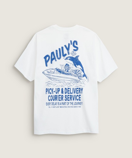 VANS(バンズ)の「PAULY'S DELIVERY Tシャツ / Pauly's Delivery SS Tee White VN000X27WHT1(Tシャツ/カットソー・メンズ・ホワイト・XX-LARGE/MEDIUM/X-LARGE/SMALL/LARGE)」の3枚目の写真