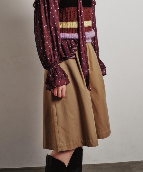 ROSE BUD(ローズバッド)の「CULOTTE PANTS(その他パンツ・レディース・ブラウン/ベージュ・S/M)」の2枚目の写真