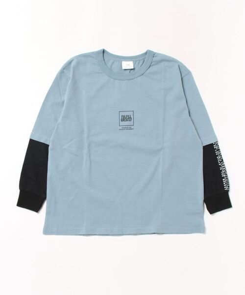FARM（ファーム）の「ｿﾃﾞﾚｲﾔｰﾄﾞﾛﾝT（Tシャツ/カットソー・キッズ・ブルー/ブラック・130cm/140cm/150cm/160cm）」の5枚目の写真