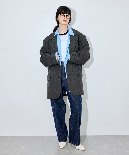 ADAM ET ROPE'(アダムエロペ)の「【一部WEB限定カラー】キトゥンヒールブーティ(ブーツ・レディース・ブラック/オフホワイト/ベージュ系その他・23/24/24.5/23.5)」の11枚目の写真