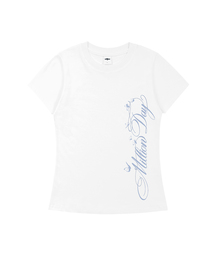 バタフライスクリプト スリムフィット 半袖Tシャツ