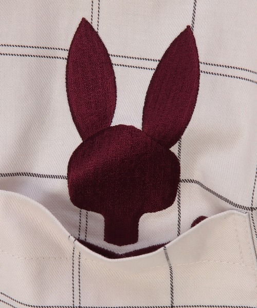 Psycho Bunny（サイコバニー）の「[WOMEN]ビエラチェック ポケットバニーシャツ（シャツ/ブラウス・レディース・ライトベージュ/ダークブラウン・FREE）」の7枚目の写真