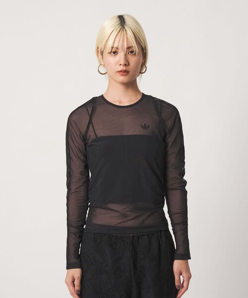 adidas Originals(アディダスオリジナルス)の「<adidas Originals>スポーツ ロングスリーブ プルオーバー(Tシャツ/カットソー・レディース・ブラック/ナチュラル・M)」の6枚目の写真