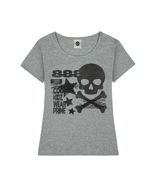 PRIMATE（プライメイト）の「ROBBER レディース Uネックスリムフィット半袖Tシャツ 6 COLORS（Tシャツ/カットソー・レディース・ネイビー/ミックスグレー/ホワイト/ブラック/ミント/ピンク・SMALL/MEDIUM）」の3枚目の写真
