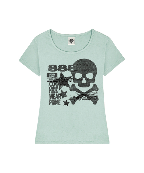 PRIMATE（プライメイト）の「ROBBER レディース Uネックスリムフィット半袖Tシャツ 6 COLORS（Tシャツ/カットソー・レディース・ネイビー/ミックスグレー/ホワイト/ブラック/ミント/ピンク・SMALL/MEDIUM）」の4枚目の写真