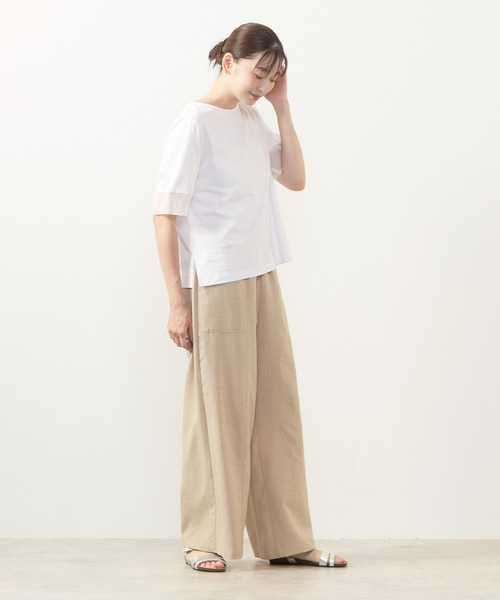 MELROSE claire(メルローズ クレール)の「【麻調クロスイージーパンツ】(その他パンツ・レディース・グレー/ベージュ/ブラック/ブラウン・3/2)」の10枚目の写真