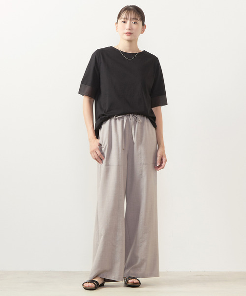MELROSE claire(メルローズ クレール)の「【麻調クロスイージーパンツ】(その他パンツ・レディース・グレー/ベージュ/ブラック/ブラウン・3/2)」の18枚目の写真