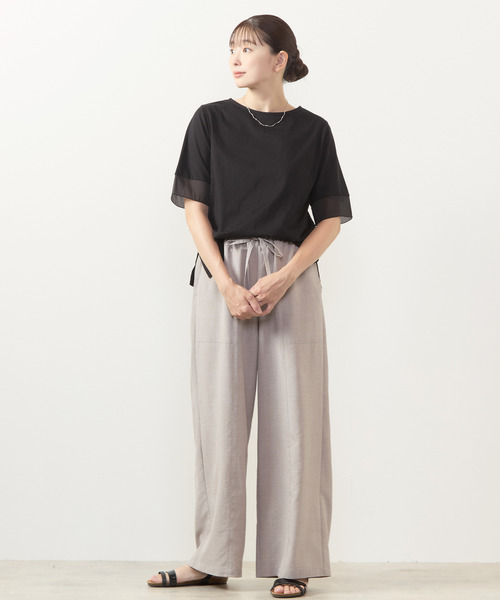 MELROSE claire(メルローズ クレール)の「【麻調クロスイージーパンツ】(その他パンツ・レディース・グレー/ベージュ/ブラック/ブラウン・3/2)」の21枚目の写真