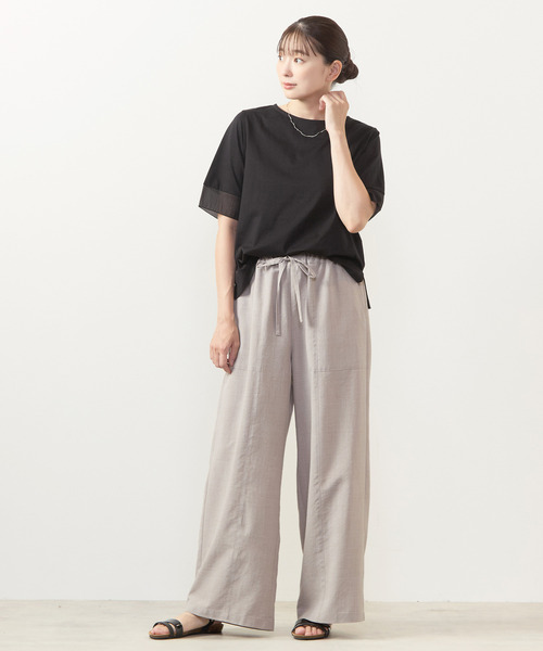MELROSE claire(メルローズ クレール)の「【麻調クロスイージーパンツ】(その他パンツ・レディース・グレー/ベージュ/ブラック/ブラウン・3/2)」の22枚目の写真