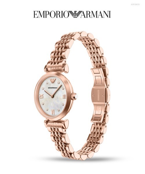 EMPORIO ARMANI(エンポリオアルマーニ)の「エンポリオ・アルマーニ 腕時計 レディース アナログ ステンレス AR11805(アナログ腕時計・レディース・ピンクゴールド・FREE)」の9枚目の写真