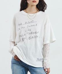 ROSE BUD | LACE SLEEVE LAYERED TEE(Tシャツ/カットソー)