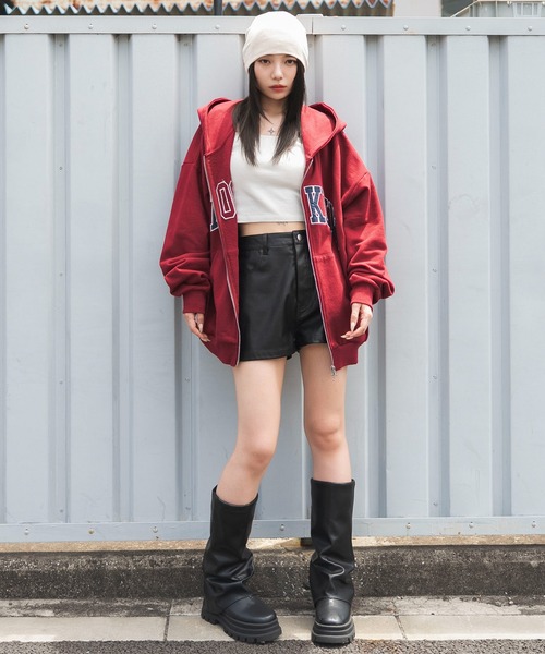WEGO(ウィゴー)の「WEGO/【26年秋冬新作】PUマイクロショートパンツ(その他パンツ・レディース・ブラック・SMALL/MEDIUM)」の6枚目の写真