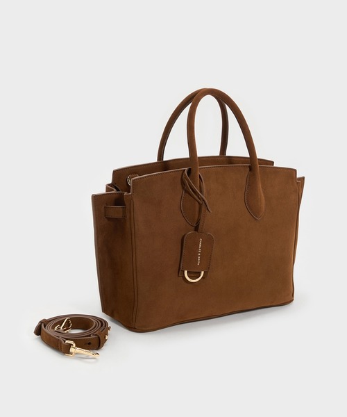 CHARLES & KEITH（チャールズ & キース）の「Ginevra ラージジネヴラ トートバッグ（トートバッグ・レディース・ダークブラウン系5・L）」の6枚目の写真