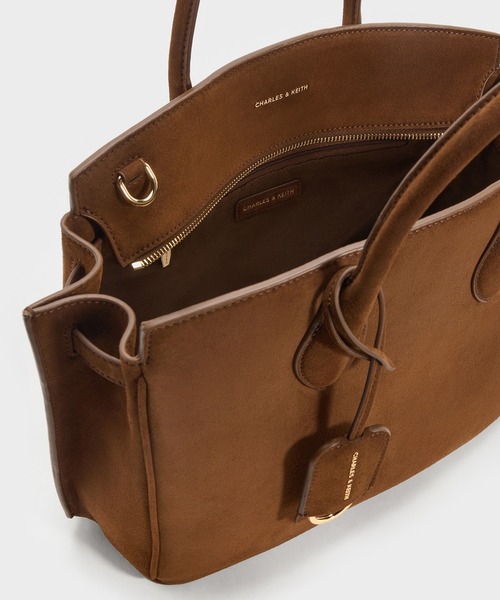 CHARLES & KEITH（チャールズ & キース）の「Ginevra ラージジネヴラ トートバッグ（トートバッグ・レディース・ダークブラウン系5・L）」の9枚目の写真