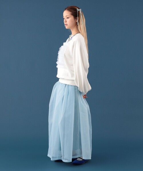 CAROLINA GLASER(カロリナ グレイサー)の「リボンフラワー スウェット(スウェット・レディース・ホワイト/ブラック・ONE SIZE)」の5枚目の写真