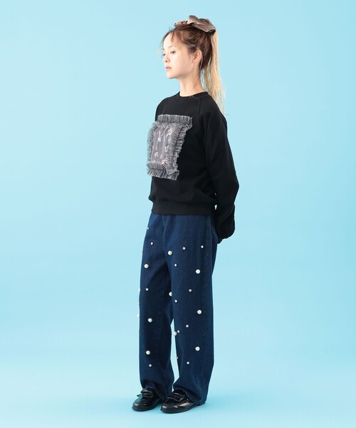 CAROLINA GLASER(カロリナ グレイサー)の「リボンフラワー スウェット(スウェット・レディース・ホワイト/ブラック・ONE SIZE)」の11枚目の写真
