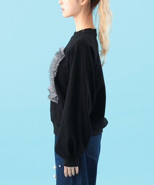 CAROLINA GLASER(カロリナ グレイサー)の「リボンフラワー スウェット(スウェット・レディース・ホワイト/ブラック・ONE SIZE)」の14枚目の写真