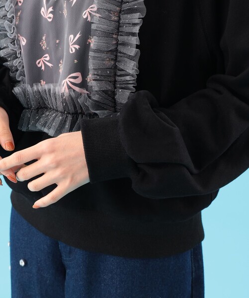 CAROLINA GLASER(カロリナ グレイサー)の「リボンフラワー スウェット(スウェット・レディース・ホワイト/ブラック・ONE SIZE)」の18枚目の写真
