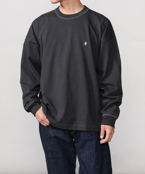 Bshop(ビショップ)の「Gymphlex | ヘビーウェイトジャージー 長袖ビッグTシャツ MEN(Tシャツ/カットソー・メンズ・ダークグレー/アイボリー/ブルー系その他・M/L)」の3枚目の写真