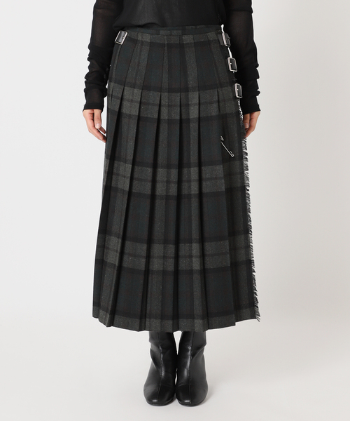 O'NEIL of DUBLIN（オニールオブダブリン）の「O'NEIL OF DUBRIN 別注 FrontPleated FashionLong[SIZE10]：スカート（スカート・レディース・チャコールグレー/レッド/グリーン・10）」の19枚目の写真