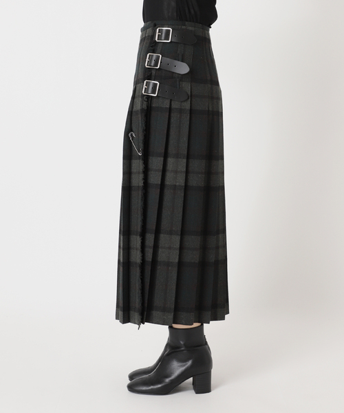 O'NEIL of DUBLIN（オニールオブダブリン）の「O'NEIL OF DUBRIN 別注 FrontPleated FashionLong[SIZE10]：スカート（スカート・レディース・チャコールグレー/レッド/グリーン・10）」の20枚目の写真