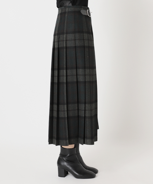 O'NEIL of DUBLIN（オニールオブダブリン）の「O'NEIL OF DUBRIN 別注 FrontPleated FashionLong[SIZE10]：スカート（スカート・レディース・チャコールグレー/レッド/グリーン・10）」の22枚目の写真