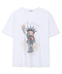 ベティブープインニューヨークオーバーサイズ半袖Tシャツ_ホワイト