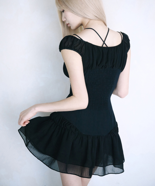 REISE MIYA（レイズミヤ）の「ニンフシャシャミニドレス[ブラック]（ワンピース・レディース・その他・SMALL/MEDIUM）」の2枚目の写真