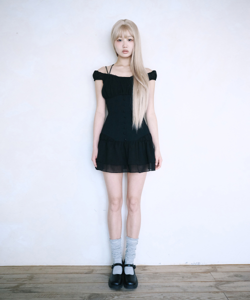 REISE MIYA（レイズミヤ）の「ニンフシャシャミニドレス[ブラック]（ワンピース・レディース・その他・SMALL/MEDIUM）」の4枚目の写真