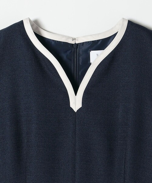 SHIPS any（シップス エニィ）の「〈洗濯機可能〉カーブネック ノースリーブ ワンピース［NAVY BLUE］（ワンピース・レディース・ナチュラル/ネイビー・ONE SIZE）」の18枚目の写真