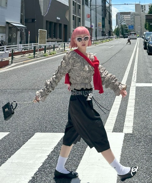 Alley Tokyo(アリートーキョー)の「【セットアップで着られる】けっこうおっきめのカーゴタイプゆるハーパン(その他パンツ・レディース・ブラック/グレー/オフホワイト・FREE)」の9枚目の写真