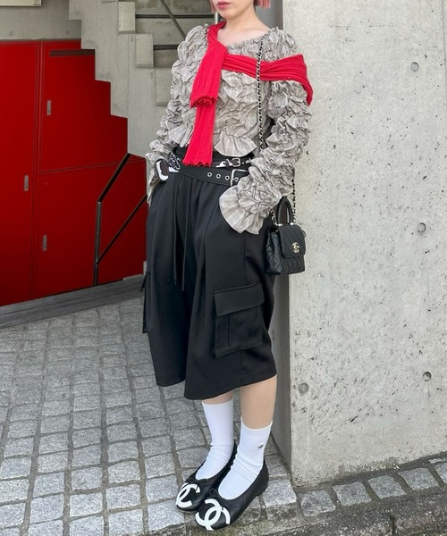 Alley Tokyo(アリートーキョー)の「【セットアップで着られる】けっこうおっきめのカーゴタイプゆるハーパン(その他パンツ・レディース・ブラック/グレー/オフホワイト・FREE)」の13枚目の写真